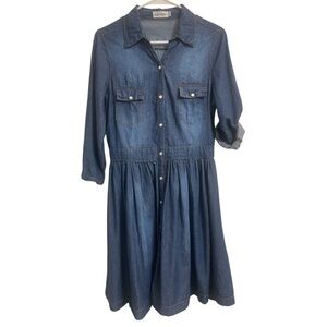Rama Ape Denim Shirt Dress - Size Women’s Large, 100% Cotton, Button-Down